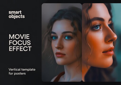 Movie Focus Effect Photo Editing Tutorial Template, Cinematic Blur and Depth of Field Design