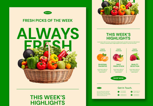 Fresh Organic Grocery Email Newsletter Template