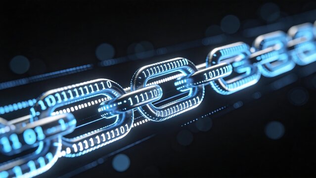 Digital chain with binary code