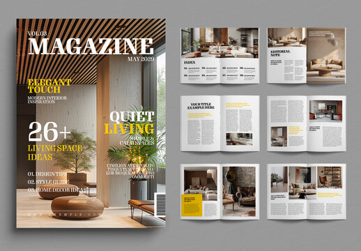 Modern Editorial Magazine Layout Template