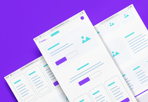 Website Landing Page Wireframe Template UI UX Layout Structure Kit Design