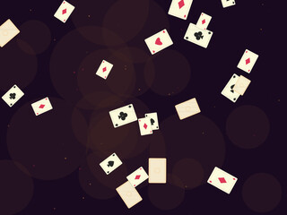 Retro Playing Card Deck Suits Pattern Background © iushakovsky