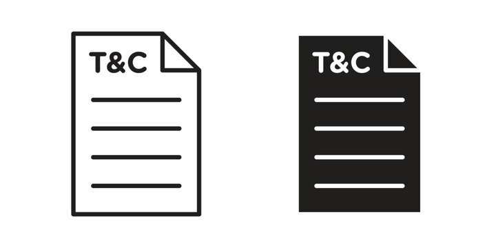 Terms and Conditions icon. Simple outline style for web and app. Vector icon