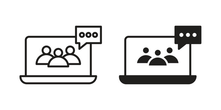 Webinar icon. Simple outline style for web and app. Vector icon