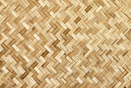 Seamless Bamboo Weaving Pattern Texture Background