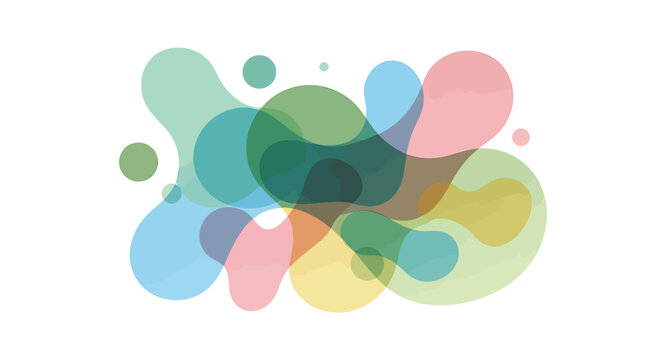 Colorful abstract shapes and bubbles 4.