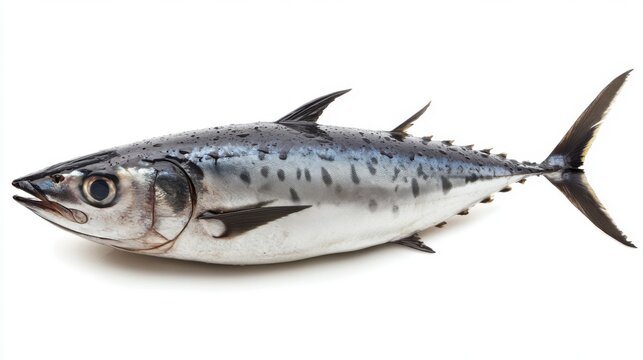 Fresh Amberjack Fish Isolated on White Background