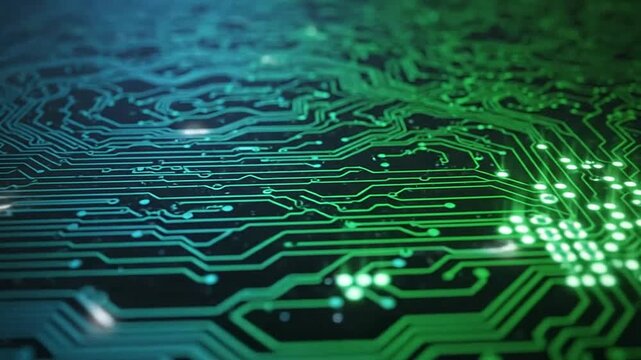 Abstract circuit board close up electronic technology concept