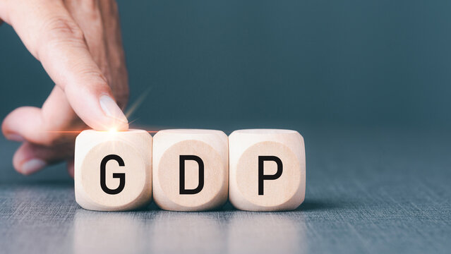 GDP Growth concept. domestic financial growth charts, global economy, national budgets, GDP, gross domestic product.