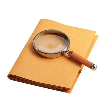 Professional Document Inspection Concept with Magnifying Glass for Business Use