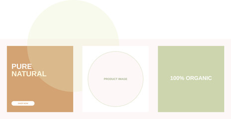 Fototapeta premium Organic Cosmetics and Skincare Design Template Bundle