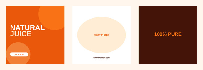 Fototapeta premium Organic Juice Fresh Drink Design Template Bundle