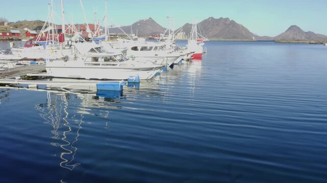 Small boat harbor. Ballstad, Lofoten, Northern Norway - spring 2026