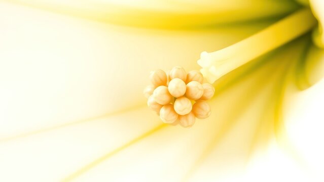 ovules. Macro view inside a white lily's ovary showing tiny ovules. gardening catalogs, home-decor guides, designed for home decor and floral branding and gardening and botanical catalogs.