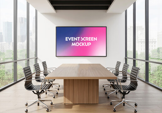 Professional Office Meeting Screen Mockup