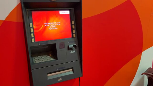 ATM Machine Close Up Colombo Sri Lanka Cash Withdrawal Banking