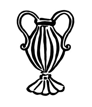 sketch of an old flower vase at mother's house