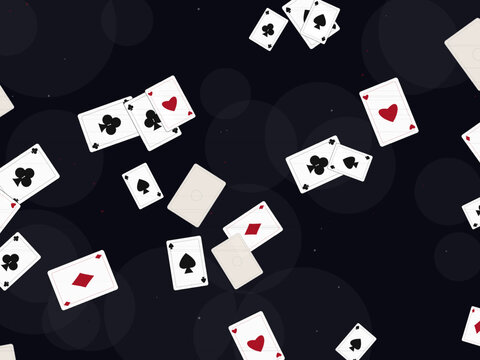 Playing Cards Poker Pattern Casino Background