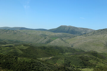 Obraz premium Landscape southwest of Gjirokastra, Albania