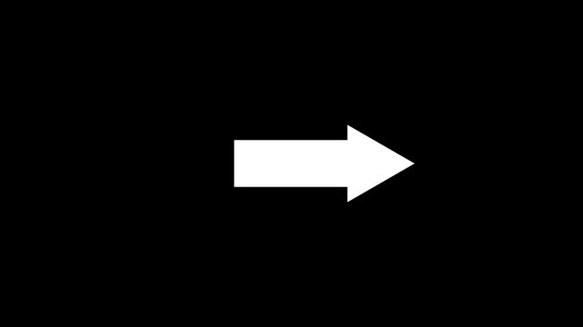 Right side pointing white arrow on transparent background. Themes include direction, navigation, pointing symbols.