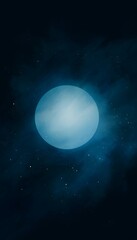 Naklejka premium Luminous planet illustration evokes serene cosmic wonder a calming celestial design element