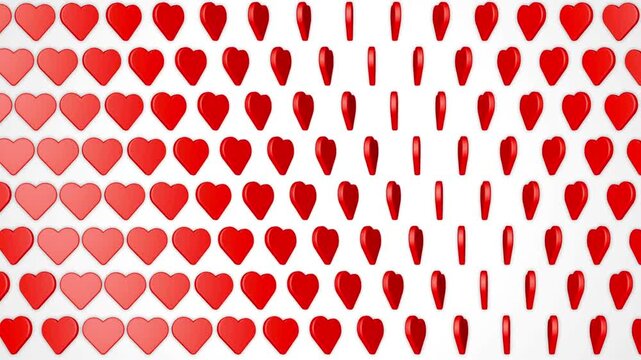 loves with hearts in a flat style small hearts flying and dance in the air FULL HD 3D Abstract Looping Background Concepts of Emotion, Sex, Kiss