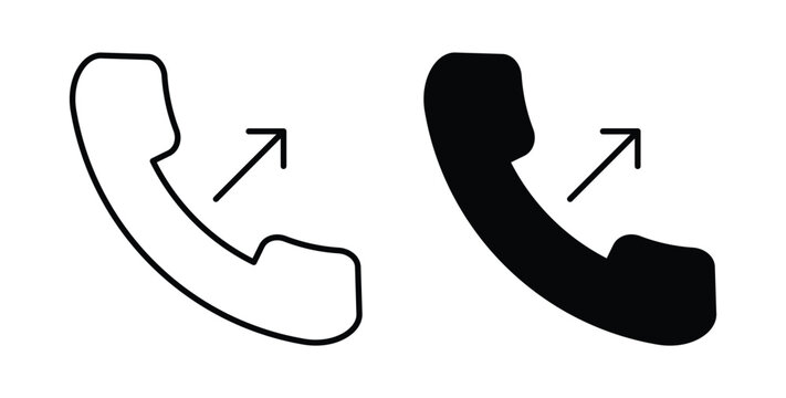 Call outgoing icon illustrations on white, Best for Design Projects