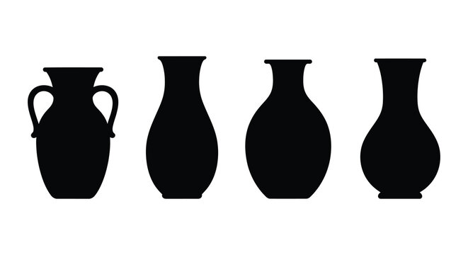 Four black soup bowls with steam a distinct silhouette