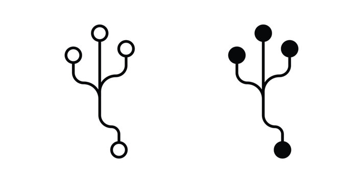 Code branch icon illustrations on white, Best for Design Projects