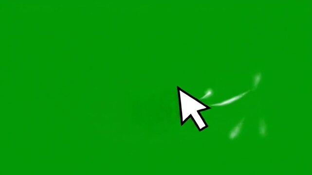 Animated computer mouse cursor moving.