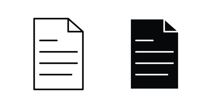 Document icon illustrations on white, Best for Design Projects