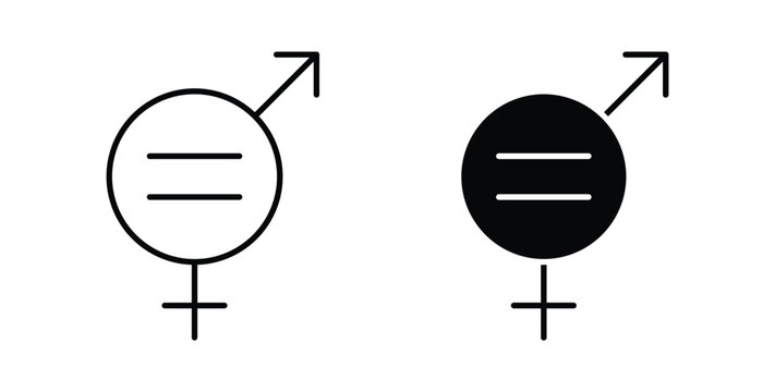 Equality icon illustrations on white, Best for Design Projects