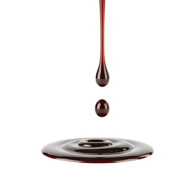 A drop of red liquid falling into a puddle