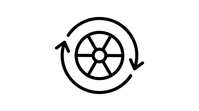 recycle minimalist stroke animation