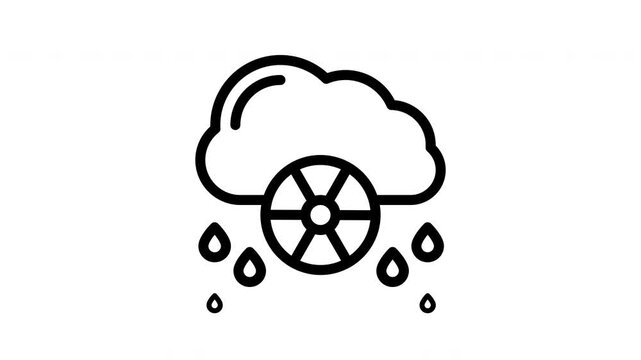 acid rain minimalist stroke animation