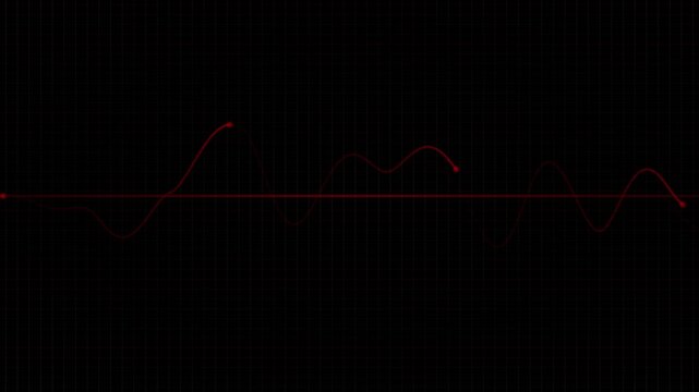 red heart beat motion video move. arrow motion video move