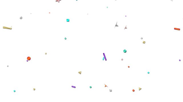 Confetti Falling Celebration Party Background Overlay Animation Festive Event Streamers Particles