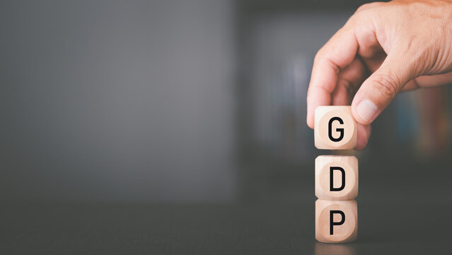 GDP Growth concept. domestic financial growth charts, global economy, national budgets, GDP, gross domestic product.