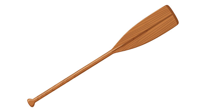 Wooden Oar Isolated on White Background