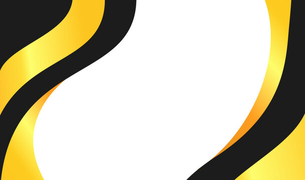 Black and gold abstract background with elegant wavy lines for sophistication. Ideal for luxury branding, invitations, and elegant designs.