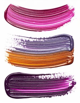 brush stroke set isolated on white background 