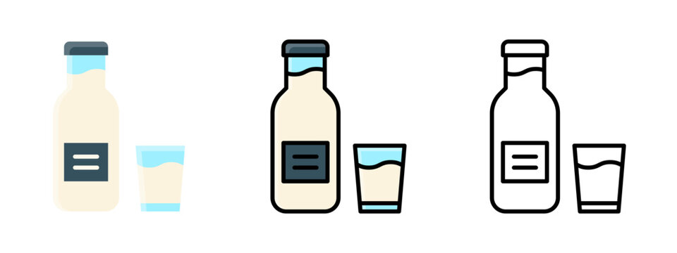 Fresh milk bottle dairy healthy drink nutrition beverage