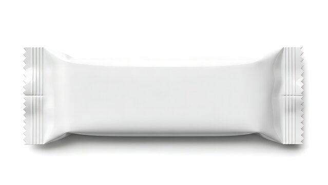 A white object with ridged ends on a plain background