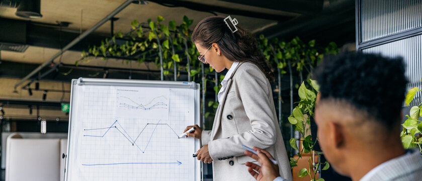 Analyst showcases results with engaging visuals and positive reactions