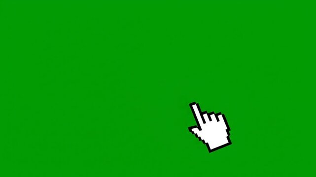 Animated computer mouse cursor clicking.
