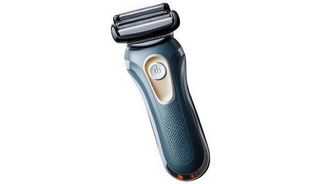 A sleek electric shaver on transparent background