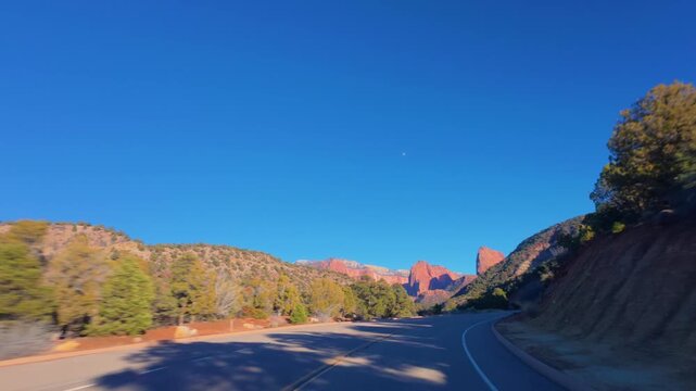 Kolob Canyon Scenic Drive POV &mdash; Zion National Park Utah