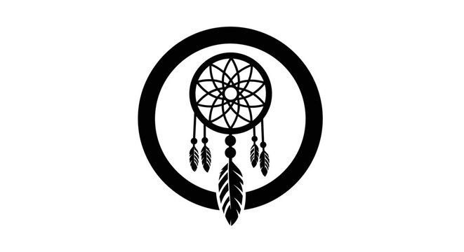 Dreamcatcher with feathers and beads.