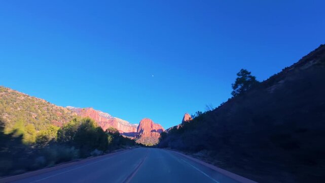 Kolob Canyon Scenic Drive POV &mdash; Zion National Park Utah
