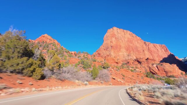 Kolob Canyon Scenic Drive POV &mdash; Zion National Park Utah